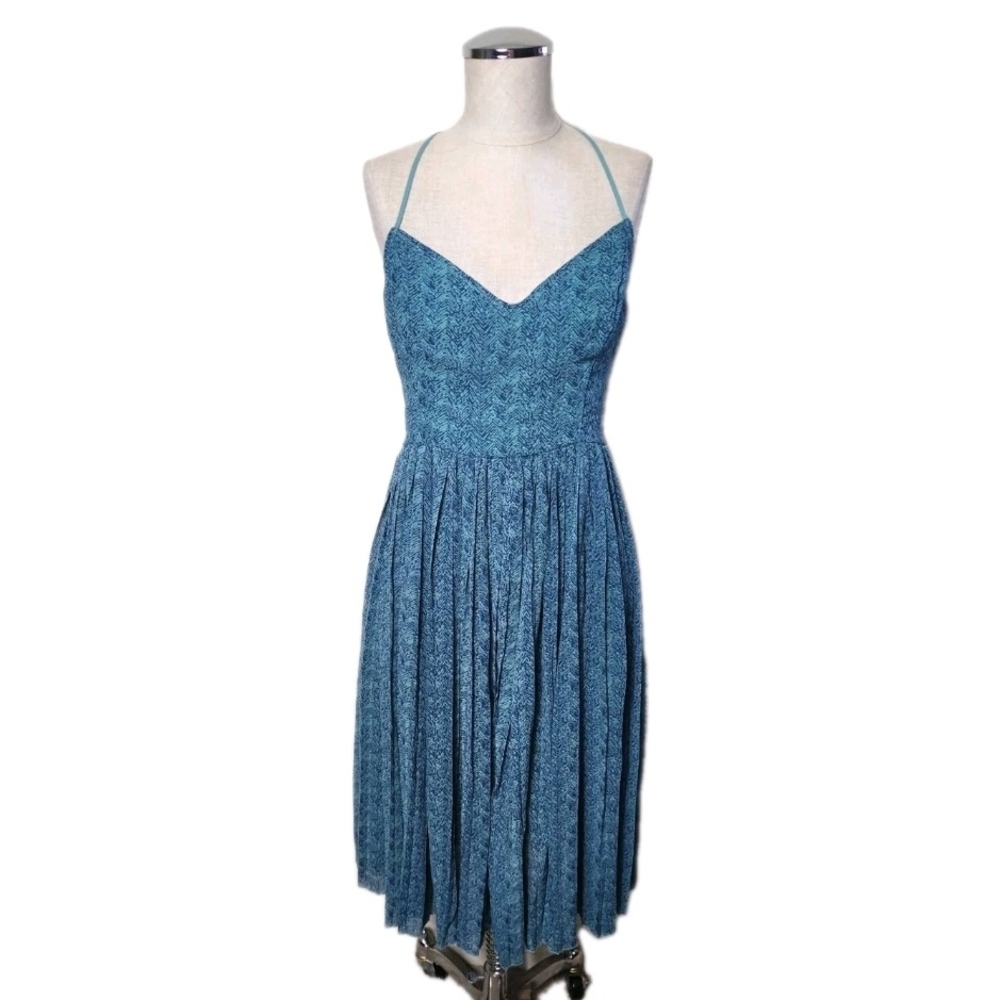 Hollister Juniors' Spaghetti Strap Halter Maxi Dress Size Medium Side Zipper